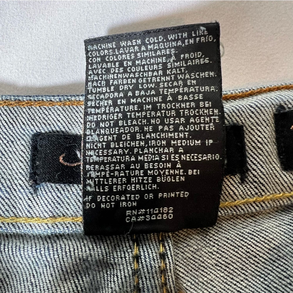 Ed Hardy Jeans by Christian Audigier “Love Kills Slowly” Y2K Denim Jeans Size 28 - Picture 8 of 10